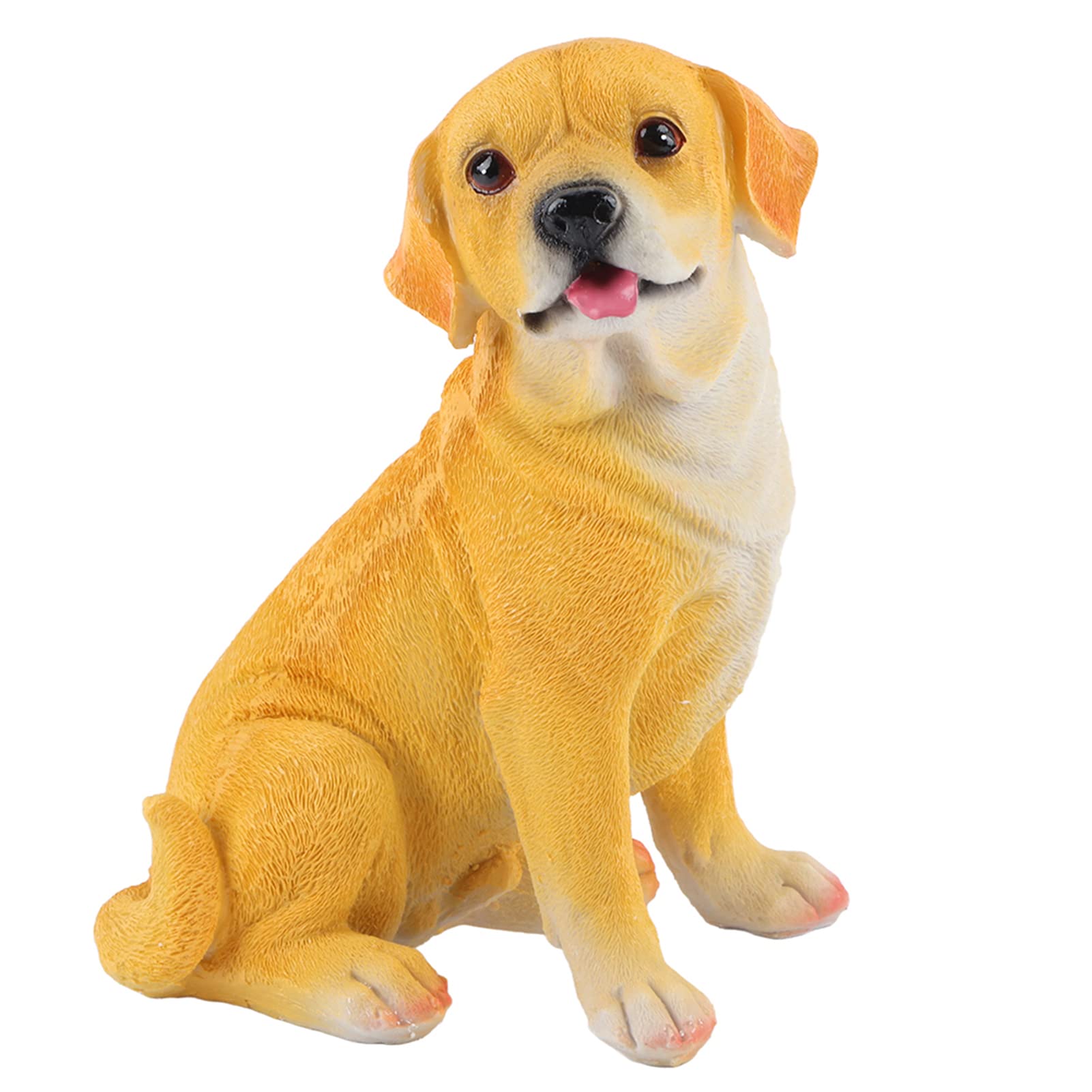 Figurine chiot mignon en matériau de résine pour décor de chien et paysage