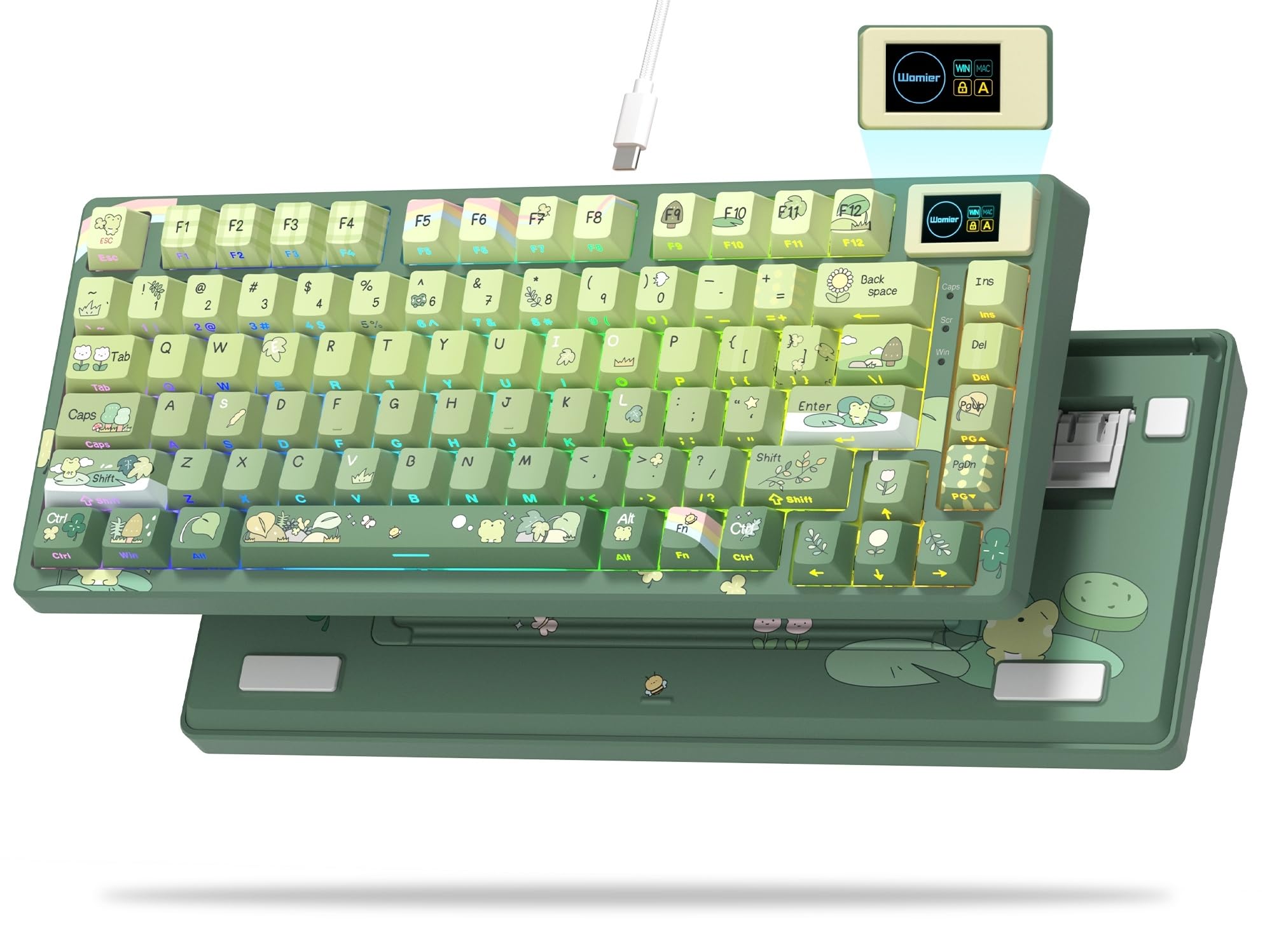 Amazon.com: Womier SK80 75% Keyboard with Color Multimedia Display