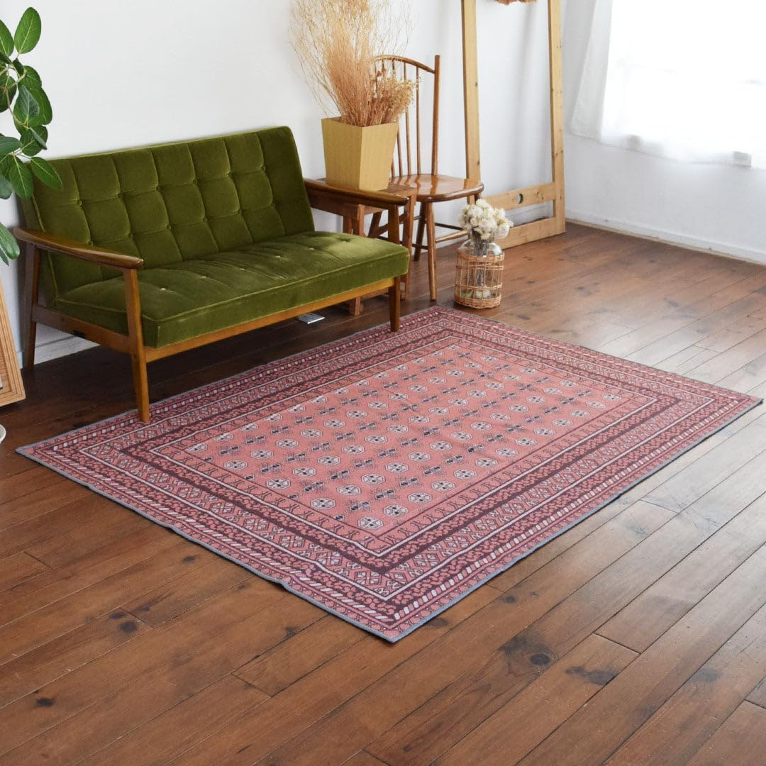 北欧レトロ ナイン ベルギー製 花柄ウールカーペット ペルシャ絨毯