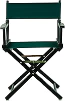 Vista 6 de Casual Home - Silla de director de 18 in, marco negro, con lona color verde cazador.
