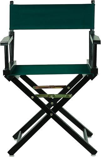 Miniatura 6 de Casual Home - Silla de director de 18 in, marco negro, con lona color verde cazador.