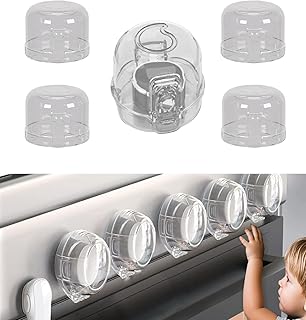 Stove Knob Safety Covers for Child 5-Pack Baby Proofing Kitchen Oven Knob Locks Universal Gas Burners Childproofing