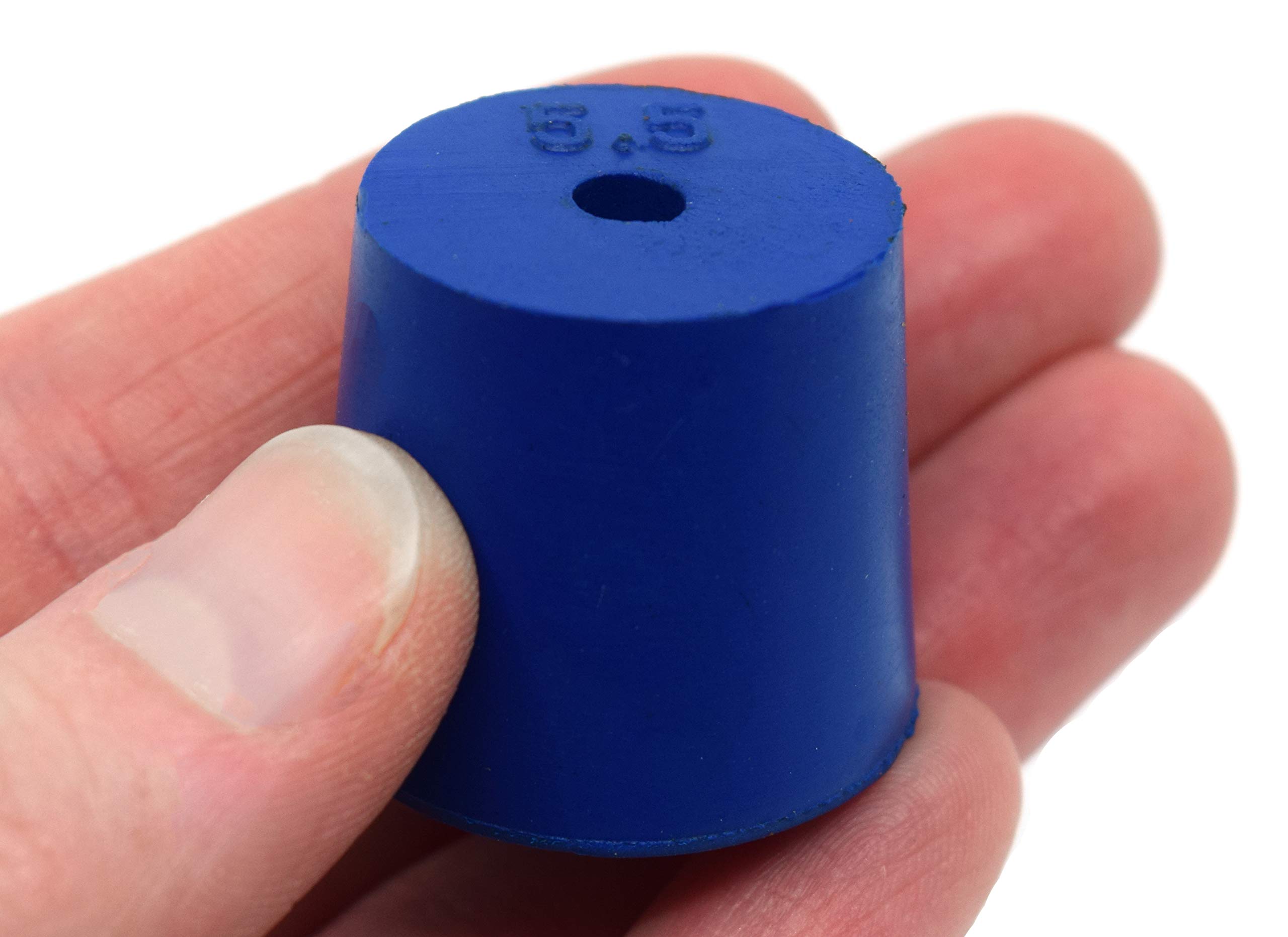 Neoprene Stoppers, 1 Hole, ASTM, Size #5.5, 24mm Bottom, 28mm Top, 25mm - View #2