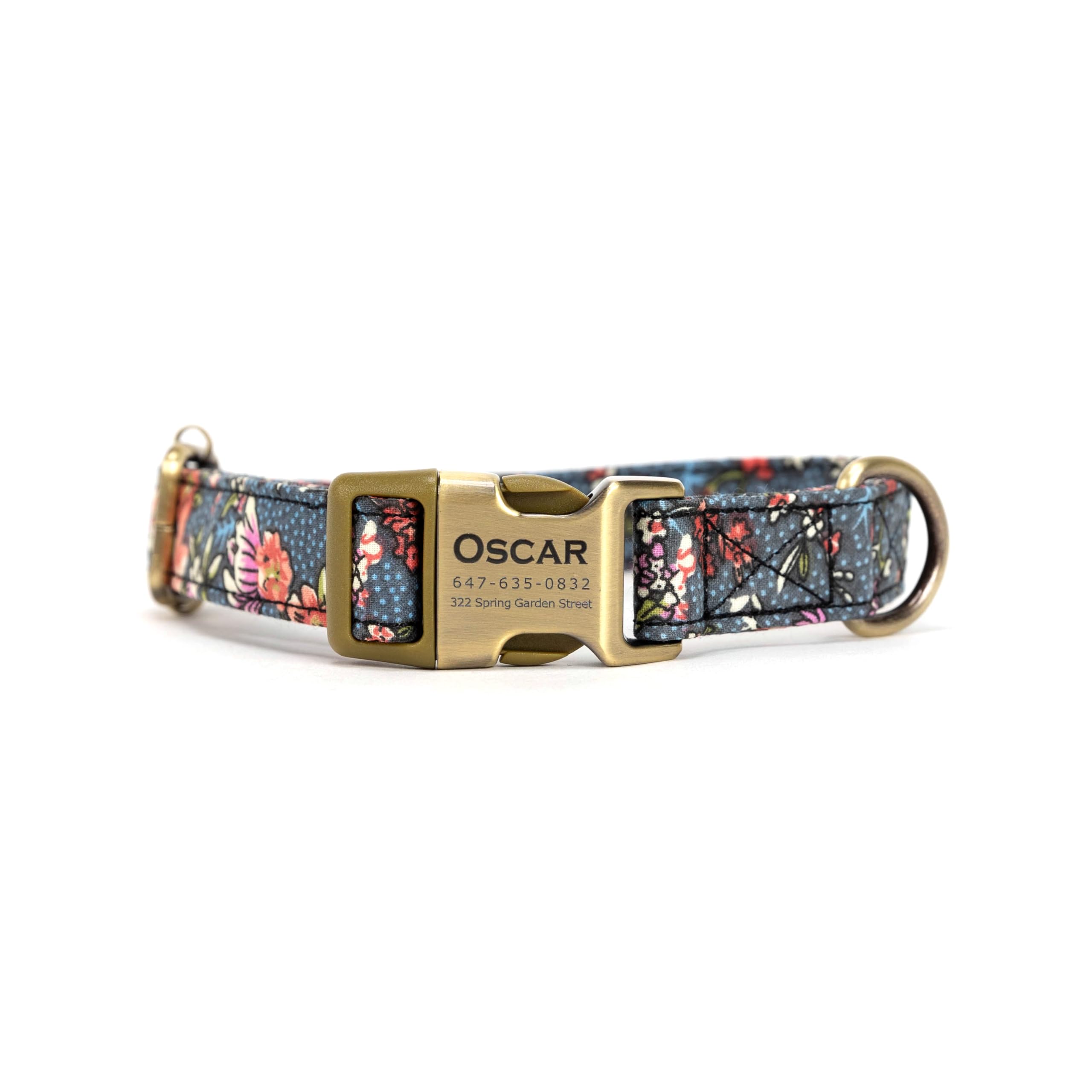 Personalized Dog Collar with Name Engraved Quick Release Metal Buckle Custom Pet Puppy Collar