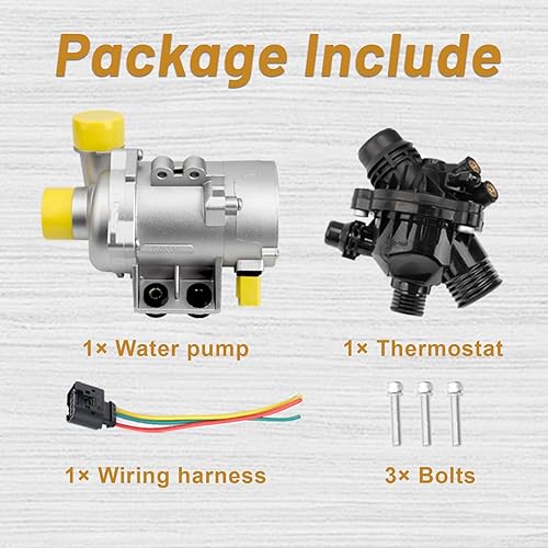 Miniatura 5 de Bomba de agua de motor eléctrico con termostato 11517521584 compatible con BMW X3 Z4 X5 328i 323i 128i 528i reemplaza a OEM # 11517546994