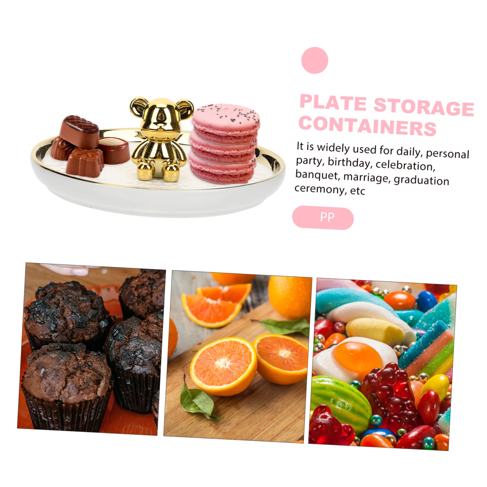 IMIKEYA 1 Set Di Vassoio Per Torte Vassoi Di Frutta Torte Snack Vassoio Per Servire Snack Vassoio Per Servire Torte Piatto Di Esposizione Per Torte Vassoio