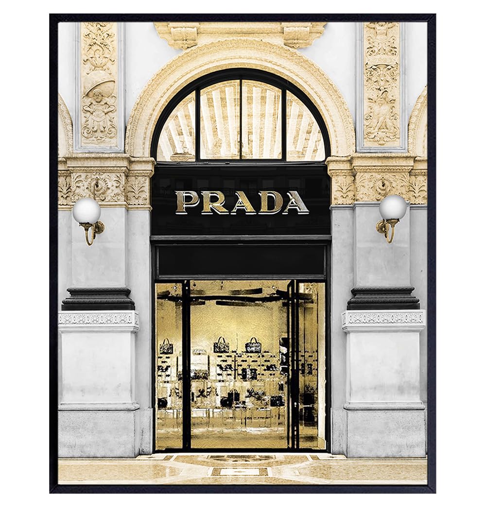 Photo of Prada Store - Glam Living Room Decor - Luxury Wall Decor - Designer Wall Decoration - Fashion Art - Glamour Art - High Fashion - Fashionista Design - Bling Artwork - Luxury Gift