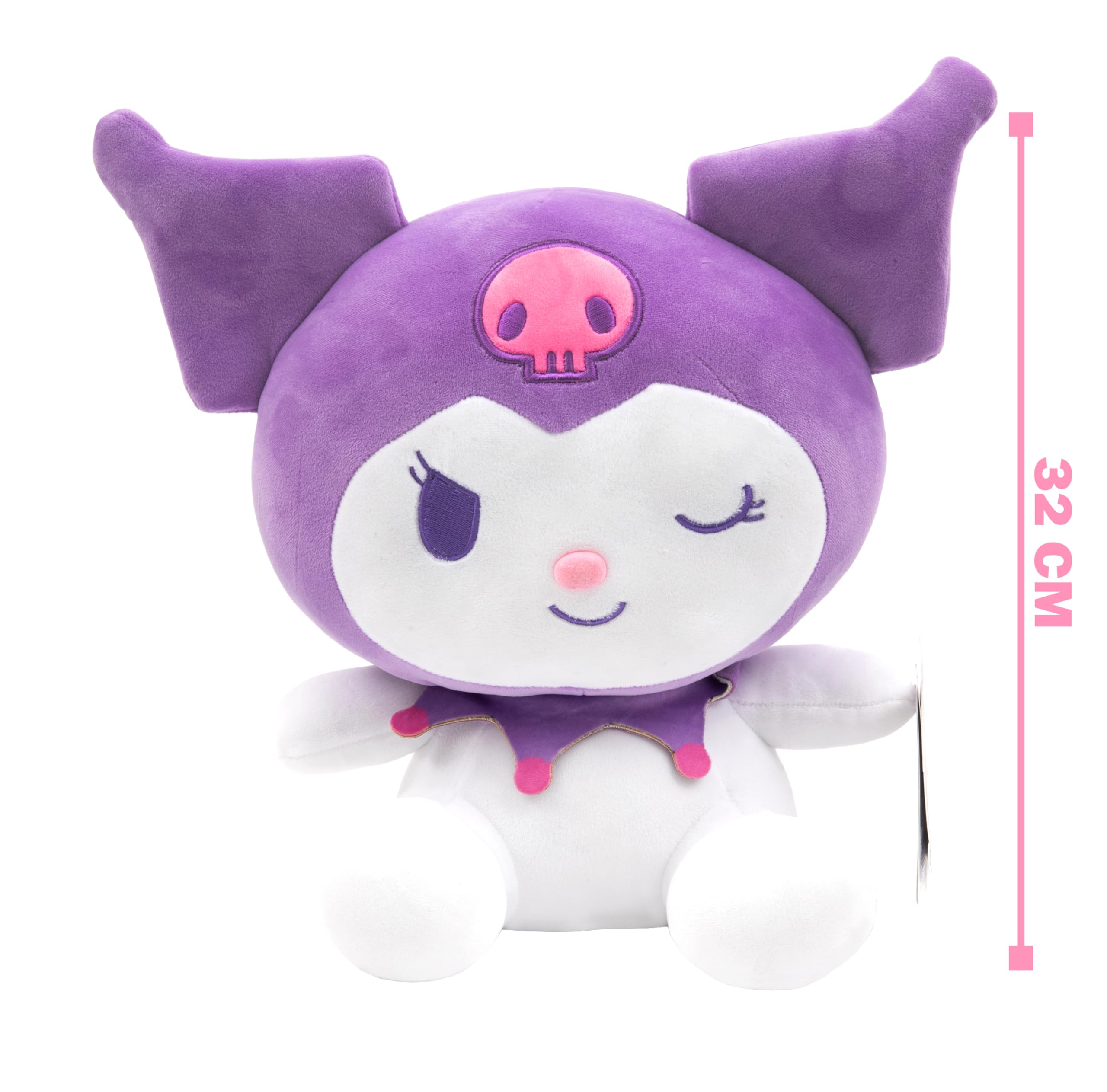 Peluche Hello Kitty 30 Cm – Robe à Pois Rose, Toute Douce, Dès 3 Ans – Modèle Emblématique HKT122