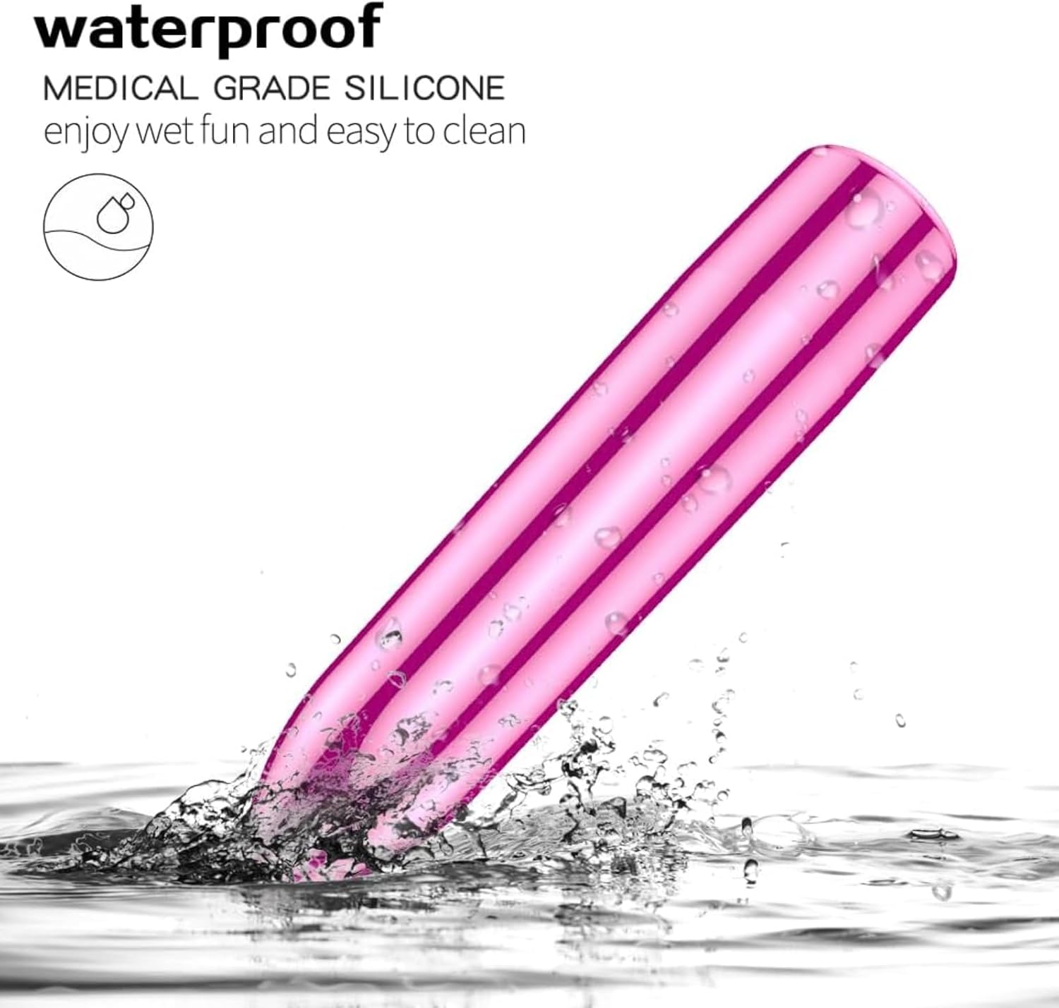 Waterproof 10 Modes Quiet Powerful Handheld Electric Massager, Portable Silicone Massage Ball for Women NY55890