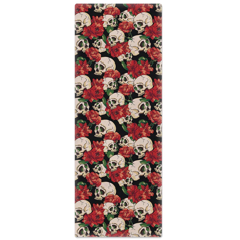 Coloranimal Sonnenblumen-Yogamatte, rutschfeste Übungsmatte, extra dünn, multifunktional, faltbar, Boden, Workouts & Fitness-Kissen, Größe 182,9 x 67,8 cm, Damen, Blumenkädel