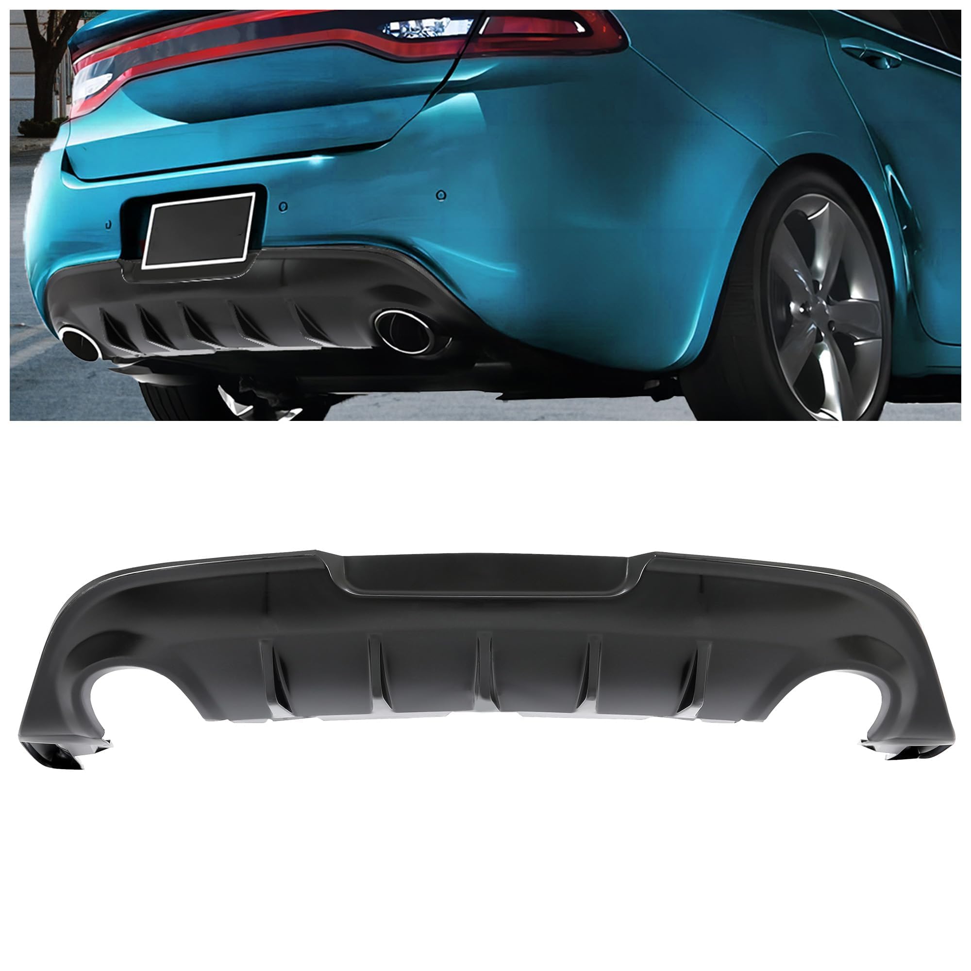 For Dodge Dart GTS Style 2013-2016 Rear Bumper Lip Lower Valance Diffuser