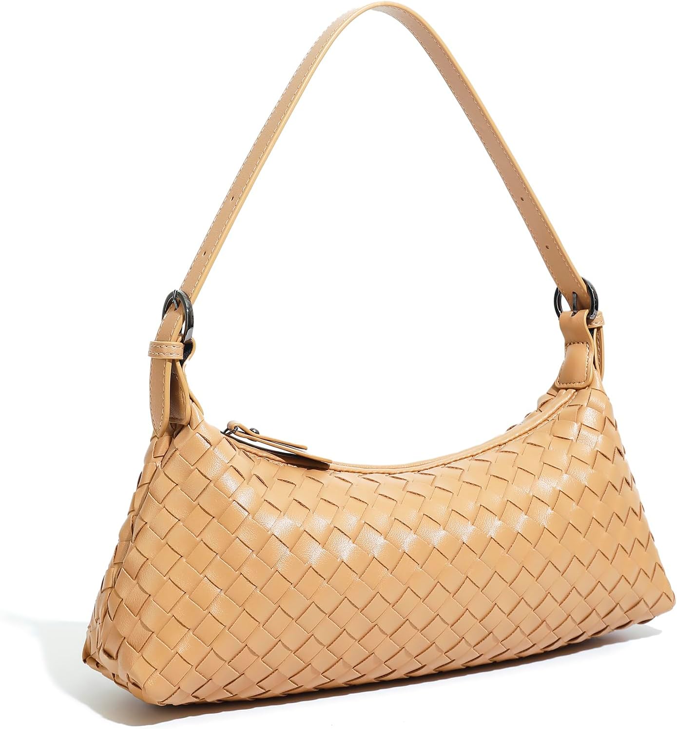 Shoulder Bags for Women, Woven Leather Crossbody Bag Small Purse Cute Hobo Tote Handbag Mini Clutch - Image 5