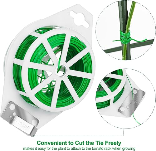 Miniatura 5 de Hahood Paquete de 6 jaulas de tomate para plantas de hasta 48 pulgadas, jaulas montadas para plantas de huerto, estacas de soporte enrejado con