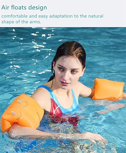 Miniatura 2 de Anillos flotantes de brazo de natación para niños y adultos (paquete de 8) con bomba inflable, flotadores de brazo de PVC para niños, bandas