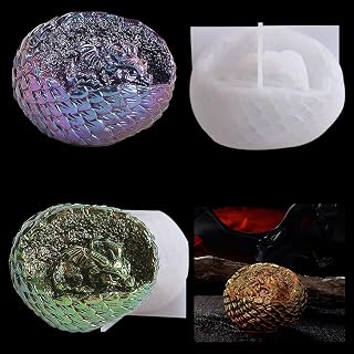 Voyyphixa 3D Dragon Egg Resin Silicone Mold Dragon Asleep Animal Silicone Molds for Epoxy Resin Casting Craft for Polymer Clay, Candle, Soap, Home Decor, Gift