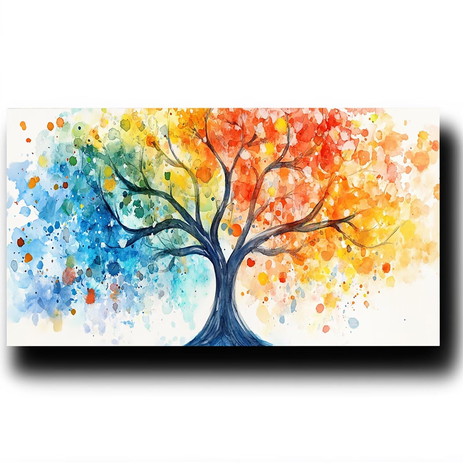 Pintar por Numeros Adultos Árbol, Pintar por Numeros Niños Kit Manualidades Adultos Planta Cuadros para Pintar por Numeros Pintura Acrílico, Cuadros Decorativos Regalos Para Mujer 80X160cm 7w-A-H