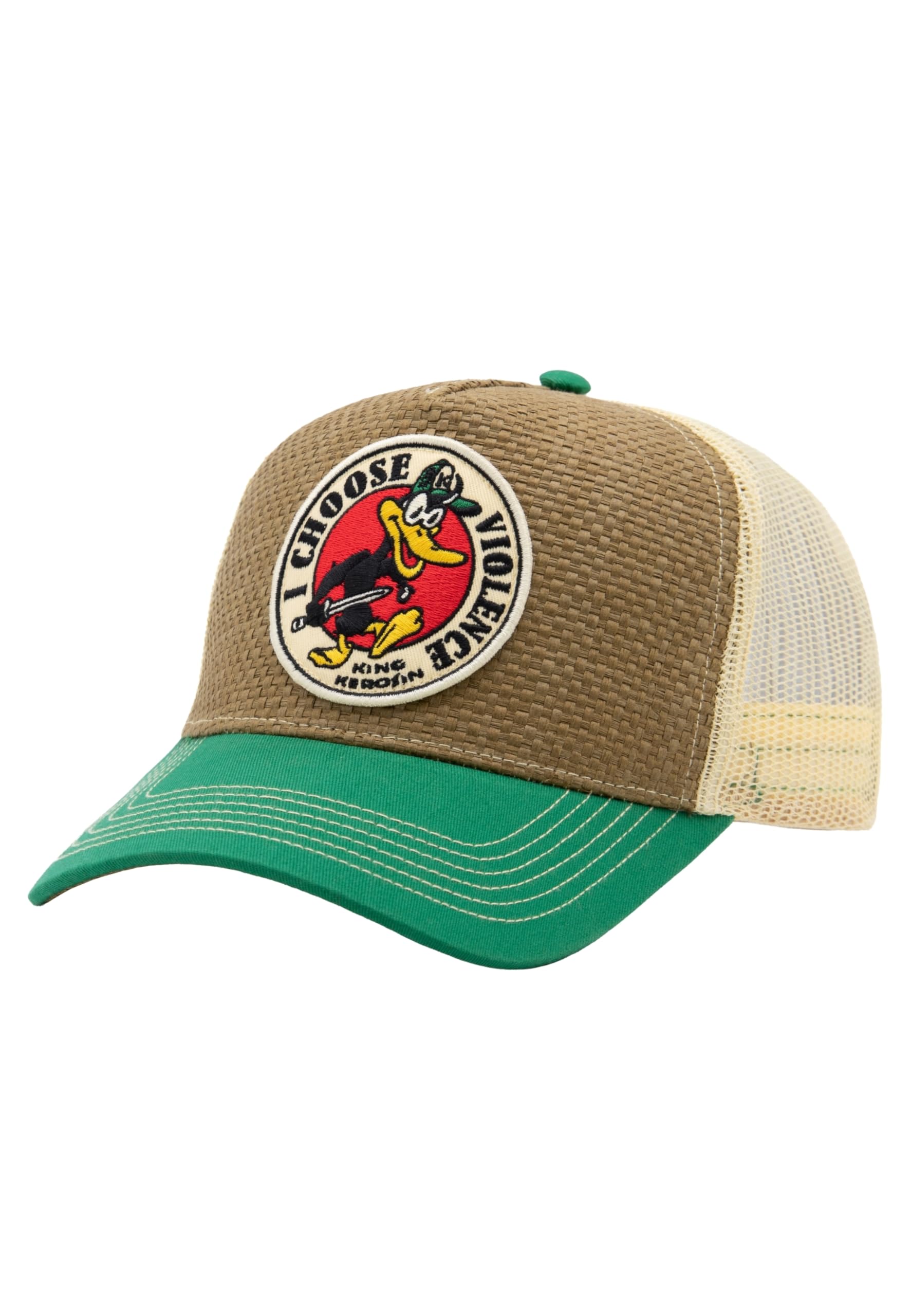 King Kerosin Męska czapka typu trucker Cap o wyglądzie słomki I Choose Violence
