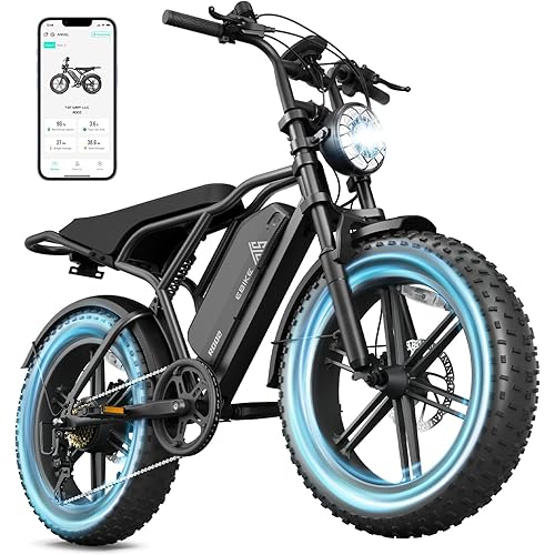 TST Electric Bike for Adults, 1500W Peak Brushless Motor 28 MPH 100 Miles Fat Tire E Bike with 48V 25Ah Removable Battery 20" Electric Bike Hydraulic Suspension