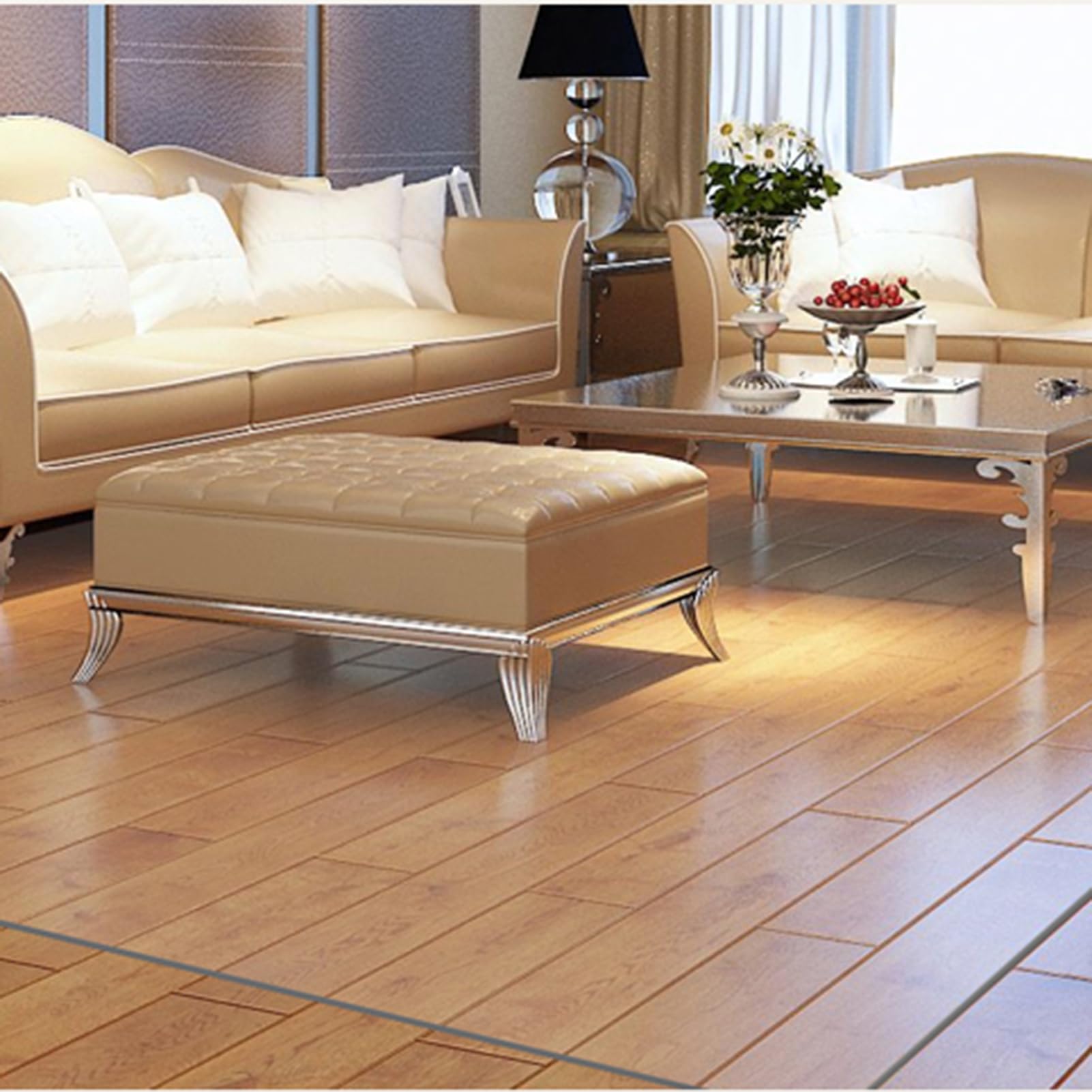 Tapis sol bureau transparent,protection chaise parquet lino,Grand Sous-main antidérapant,Tapis de de bureau pour bureau et ordinateur PVC,Tapis de Chaise en Moquette,1.5mm d'épaisseur (140x150cm)