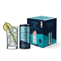Vista 1 de Lyre's G&T sin alcohol, paquete de 4 unidades, ginebra y tónica sin alcohol lista para beber, cóctel sin alcohol bajo en calorías, alternativa