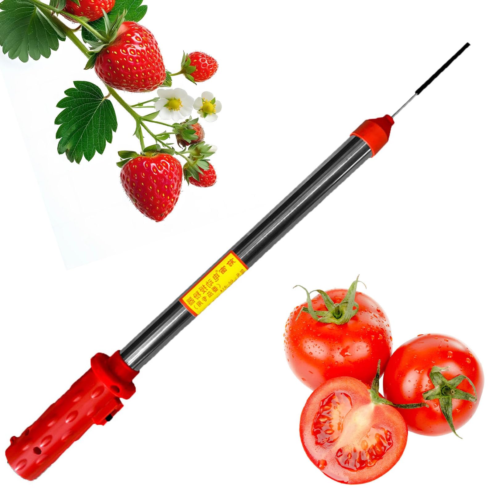 FXNFXLA Electric Tomato Pollinator, Cordless Vegetable Fruit Tree Pollinator Sprayer, Greenhouse Cucumber Tomato Pollination Tool, for Tomato, Peppers, Strawberries