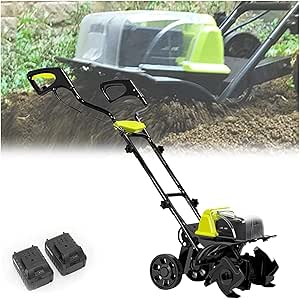 SEVEEZ Rotavator électrique, Cultivateur Sans Fil, Motoculteur De Jardin Sans Fil Avec Batterie