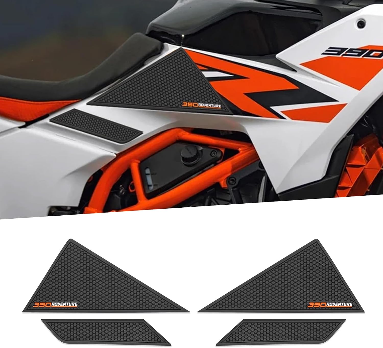 for 390 Adventure 2025-2026 390 ADV 2025 2026 Motorcycle Tank Pad Non-Slip Side Fuel Tank Pad Stickers Waterproof Rubber Sticker