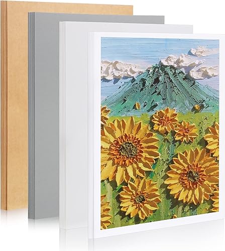 Ctosree 100 hojas de papel pastel al óleo de 180 GSM, papel de dibujo pastel, papel de pintura de tono neutro para medios secos, óleo, lápiz pastel,