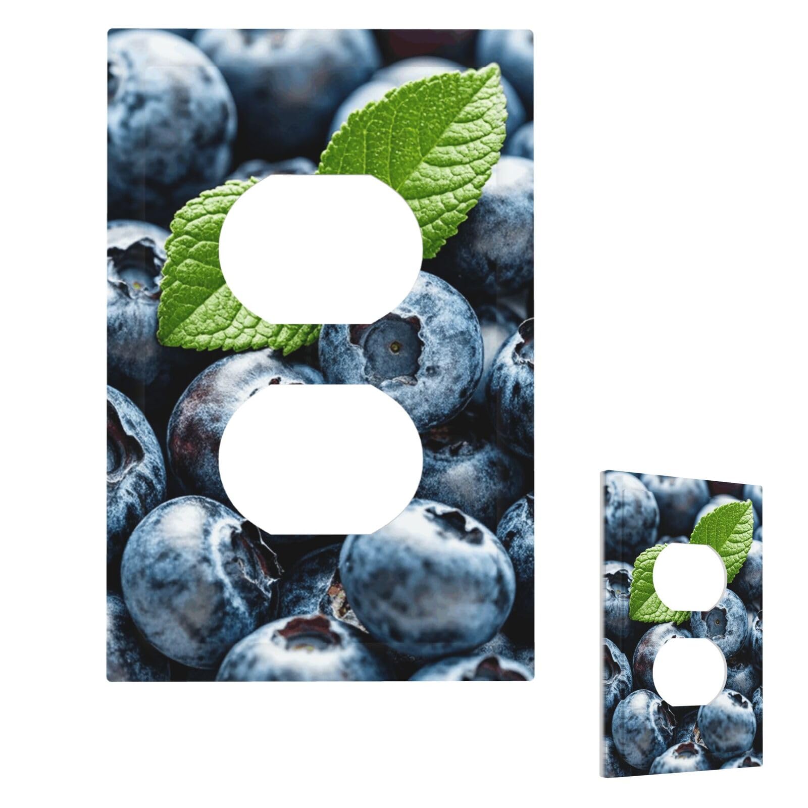 Fodpand Style S Light Switch Cover Delicious Blueberries Wall Plate 1 Gang Switch Plate Covers Decorative Outlet Cover Electrical Receptacle Faceplate For Bathroom Kitchen Decor Wall Plates 5" X 3"