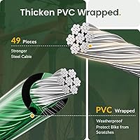 Vista 4 de Cable de Candado para Bicicleta Titanker, 4 Pies, Candado de Cable para Bicicleta Básico, Autoenrollable, Combinación para Candado de Bicicleta