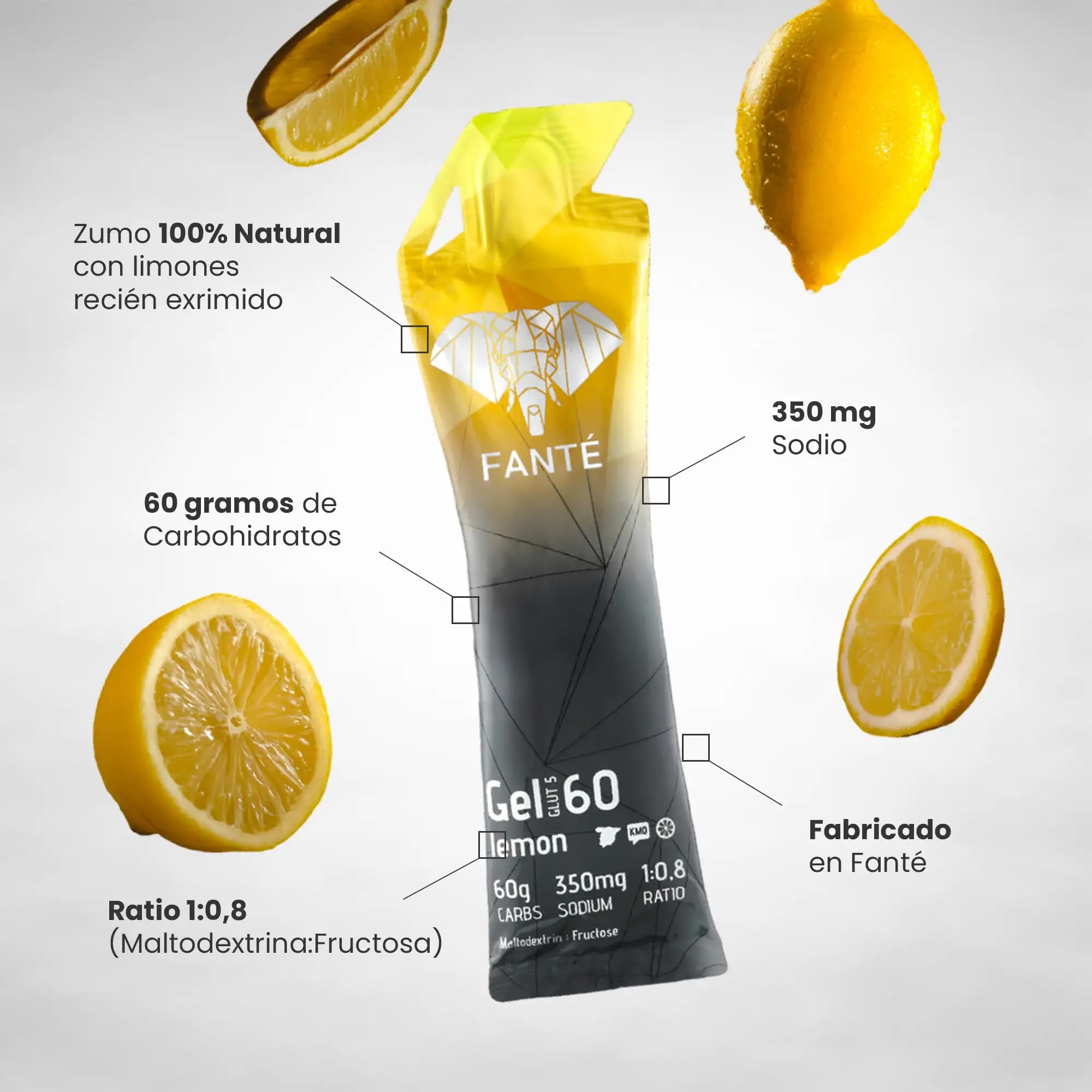 FANTÉ Gel Energético Sabor Limón 60 g | Carbohidratos para Running, Ciclismo y Deportes de Resistencia (12)