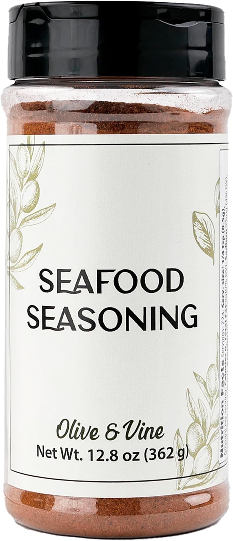 Olive & Vine Seafood Seasoning, Savory Blend, For Grilled & Baked Dishes, Rich Tradition, Authentic Taste, For Global Recipes (12.8 Ounce)