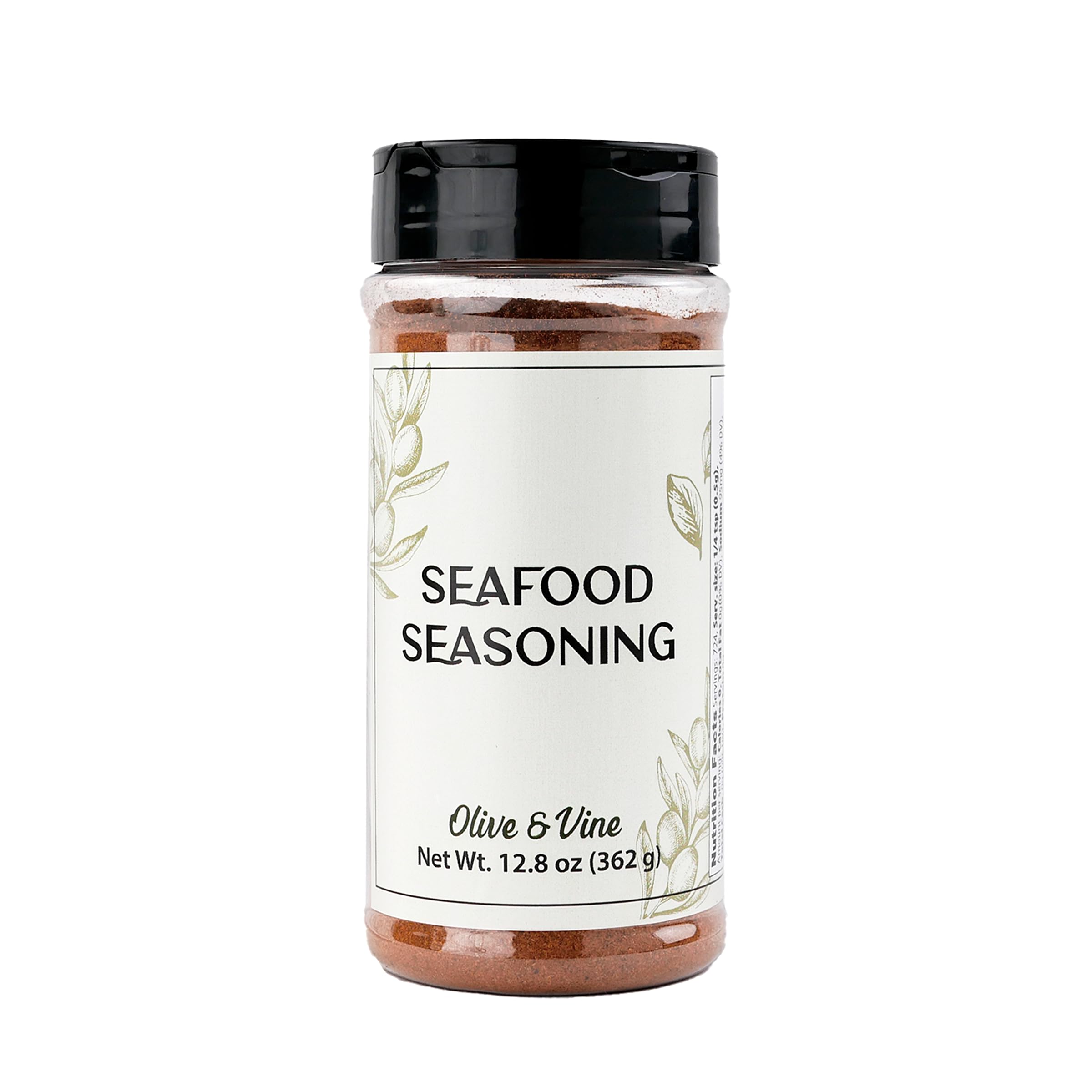 Olive & Vine Seafood Seasoning, Savory Blend, For Grilled & Baked Dishes, Rich Tradition, Authentic Taste, For Global Recipes (12.8 Ounce)