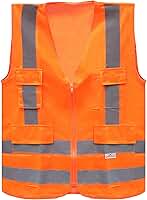 Colete Refletivo Steelflex 4 Bolsos Laranja G