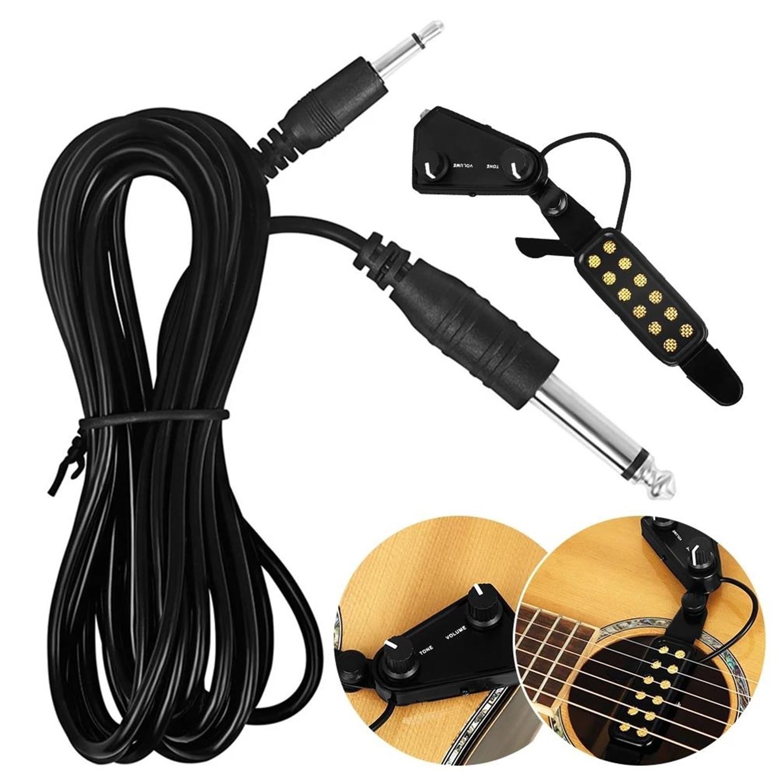 Pickup Per Chitarra Acustica Pickup Per Chitarra Acustica A 12 Fori Volume Regolabile Pickup Per Chitarra Amplificatore Trasduttore Parti Di Chitarra Accessori