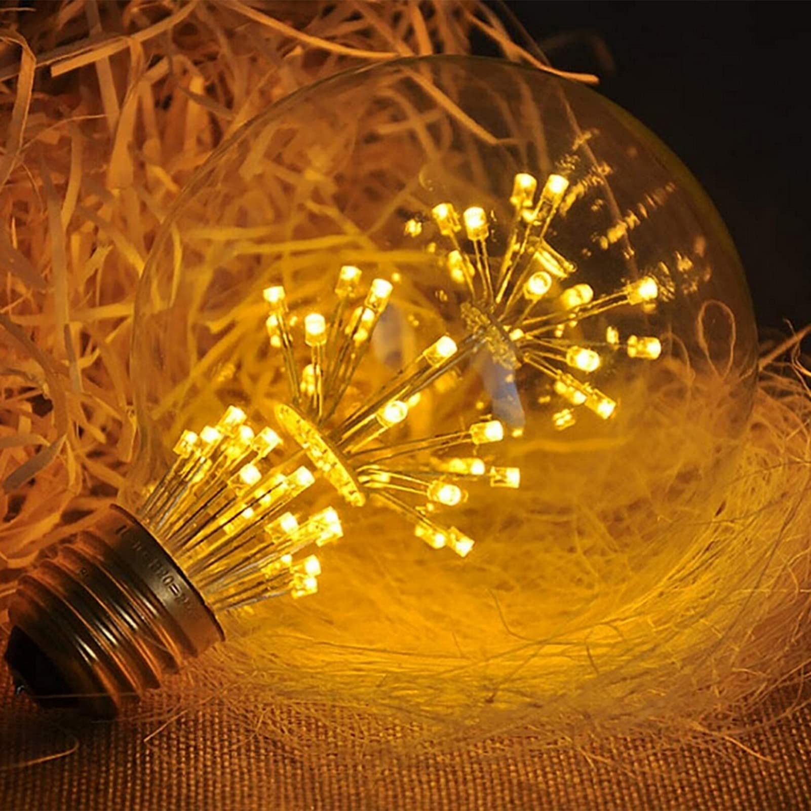 Bombilla LED nostálgica E27 3W Retro Edison 2300k amarillo cálido G125 bombilla esférica grande Gypsophila no regulable