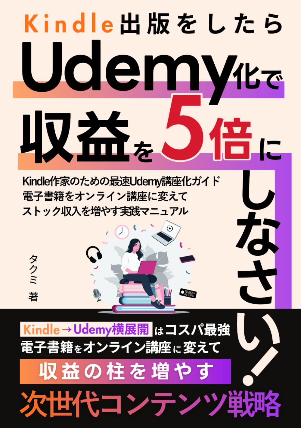 Kindle出版をしたらUdemy化で収益を5倍にしなさい: Kindle作家のための最速Udemy講座化ガイド 電子書籍をオンライン講座に変えてストック収入を増やす実践マニュアル (Udemyチャレンジ)