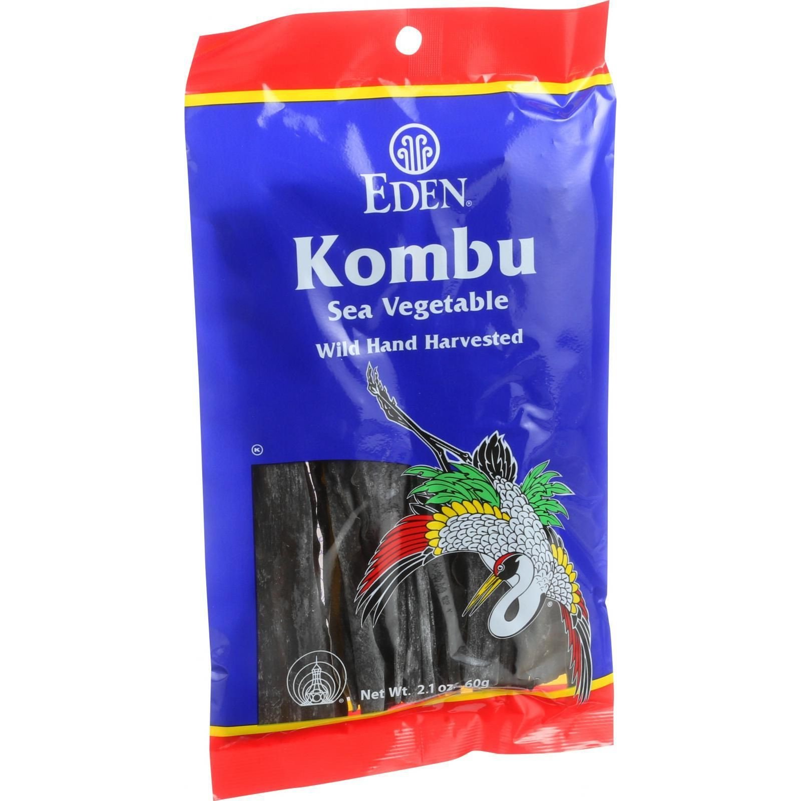 Eden Kombu Seaweed- Sea Vegetables, washed, Pure Vegan -2.1oz