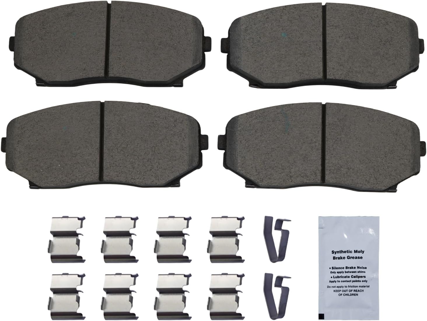 HUSCH D1258 Front Ceramic Brake Pads Kit Fit For Ford Edge 2007-2015, For Lincoln MKX 2007-2015, For Mazda CX-5 2019-2022