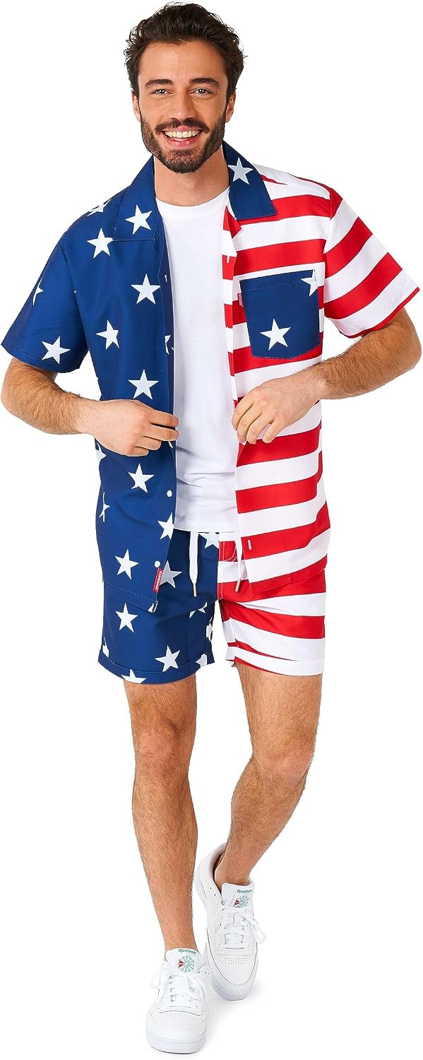Opposuits Mens Summer Set - Shirt and Shorts