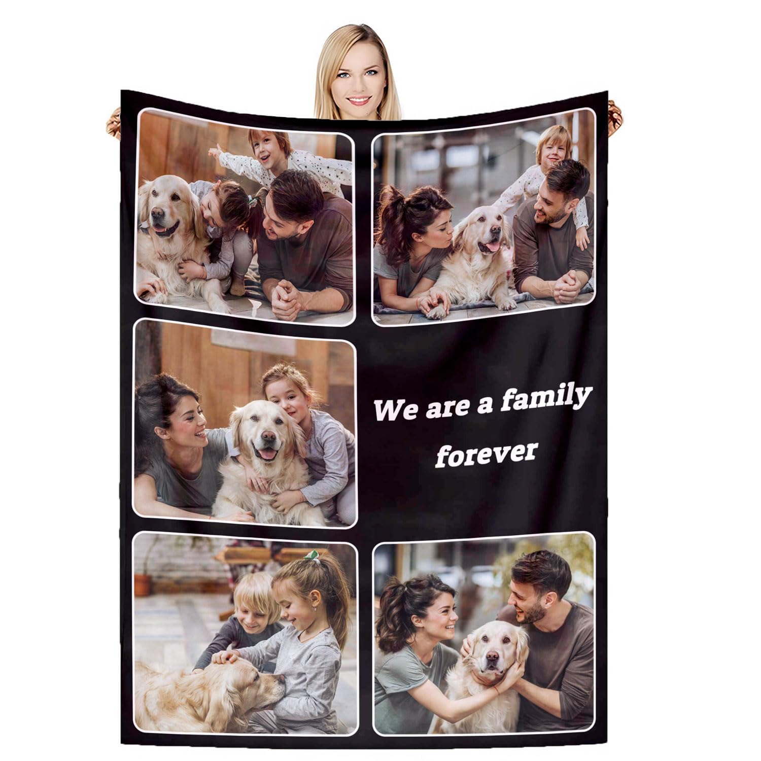 DSSHENGDS Best Mum Gifts，Personalised Blankets For Birthday，Personalised Couples Blanket，Personalised Photo Gifts For Mum Girlfriend Her Him Anniversary Christmas-E-130 * 180CM