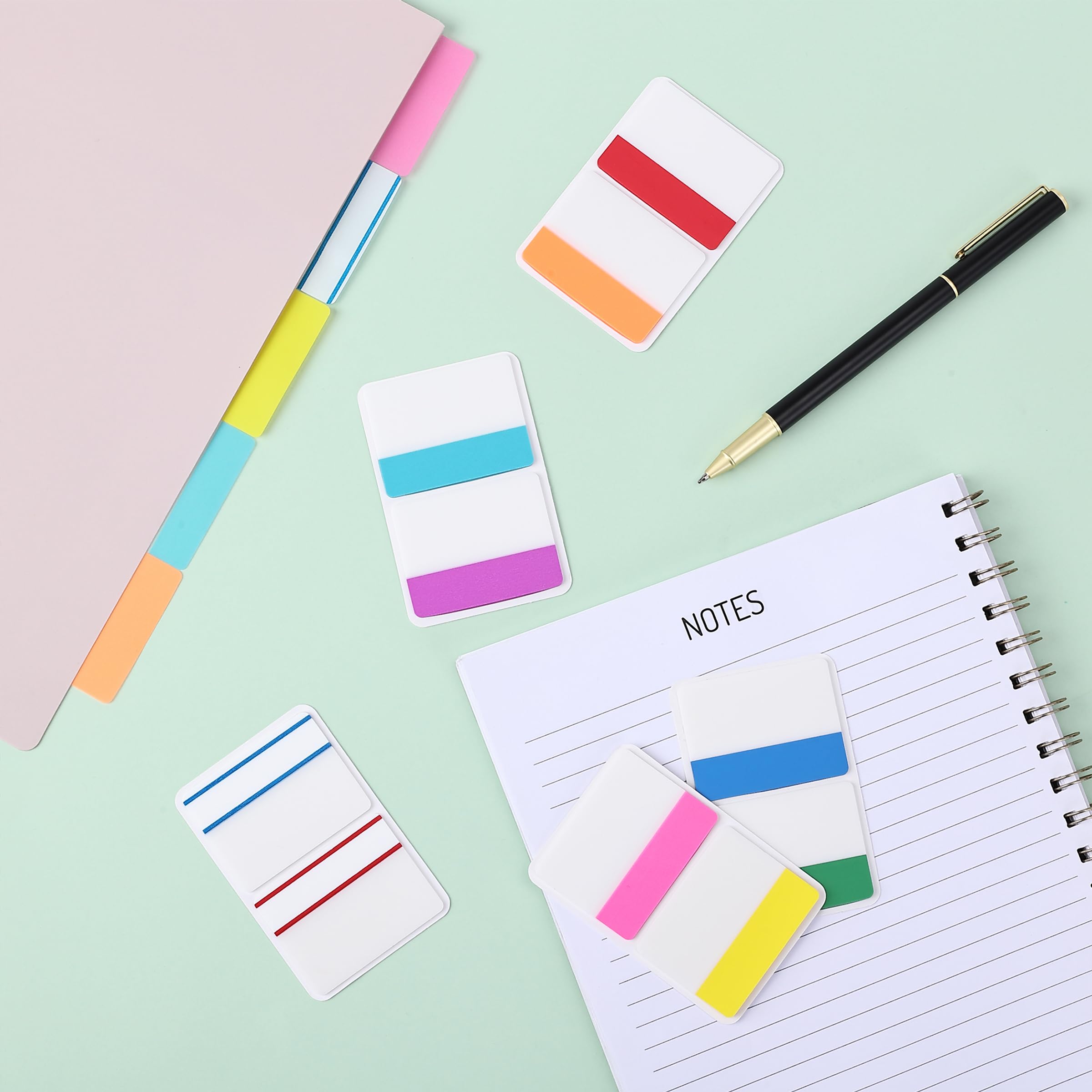 Mr. Pen- Sticky Index Tabs, 500 Pcs, 21 Sets, Colorful Sticky Tabs for Notebooks, Page Markers, Page Tabs for Binders, Page Tabs Sticky Tabs for Books, Notebook Tabs: Vibrant