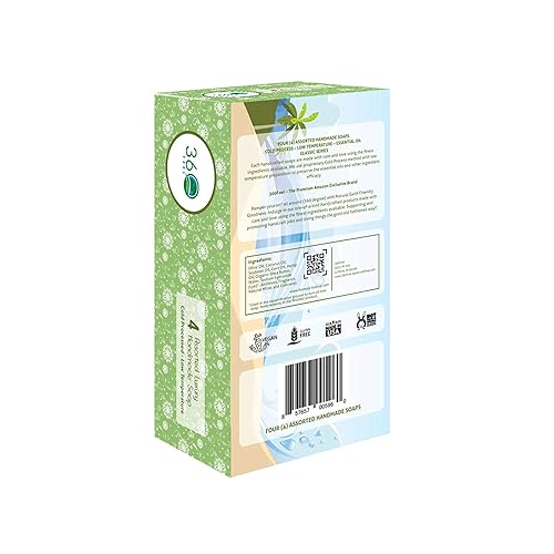 Miniatura 3 de Surtido de barras de jabón hechas a mano para mujeres y hombres, juego de regalo de boda romántico, grande, 20 onzas (paquete de 4)