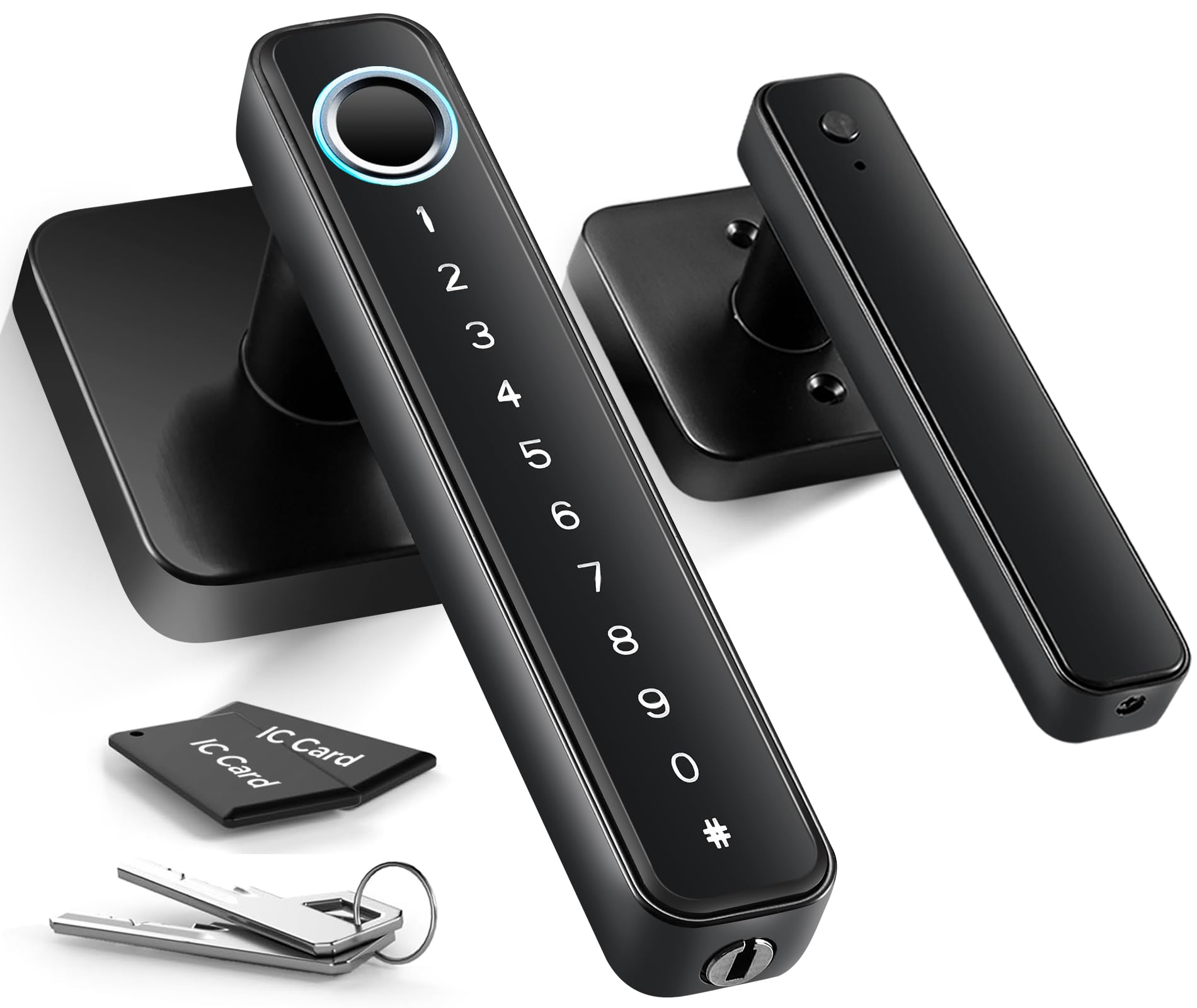 Smart Door Knob Lock - No App Required - 4-in-1 Fingerprint Door Knob Lock for Bedroom, Office, Hotel & Apartment