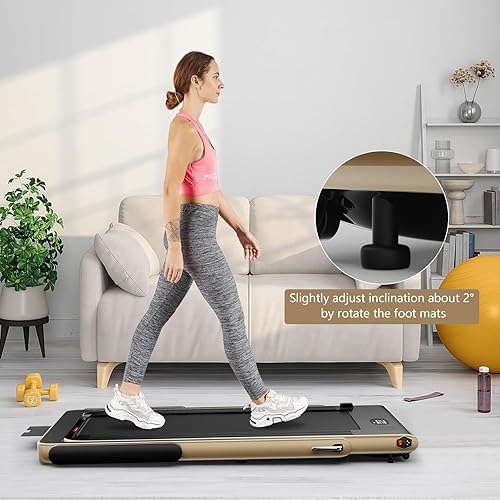 Miniatura 8 de Goplus 2 in 1 Folding Treadmill, 2.25HP Superfit Under Desk Electric Treadmill, Installation-Free with Remote Control, APP Control and LED Display,
