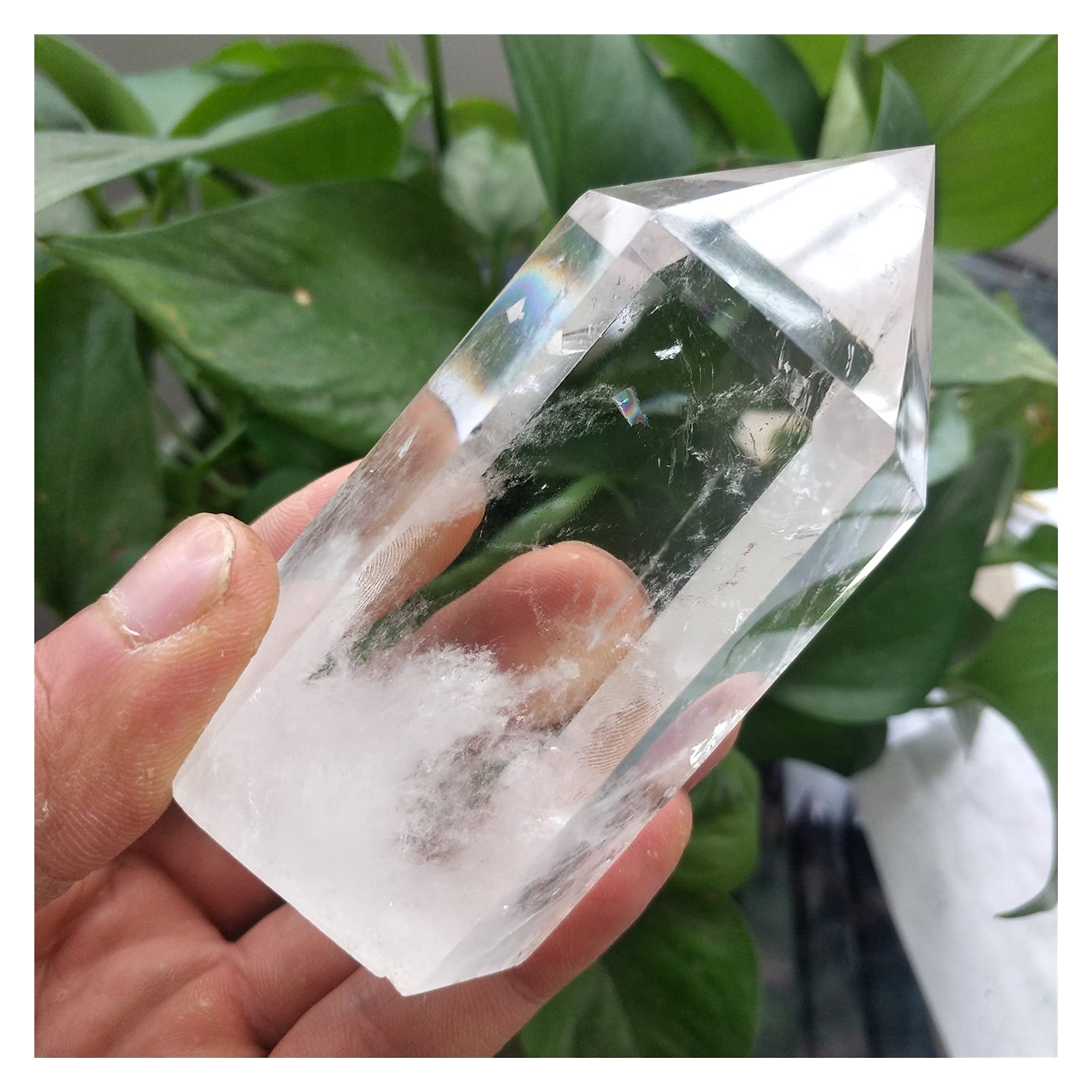 Cristal natural en bruto tallado en varita de un solo punto para regalar bienestar