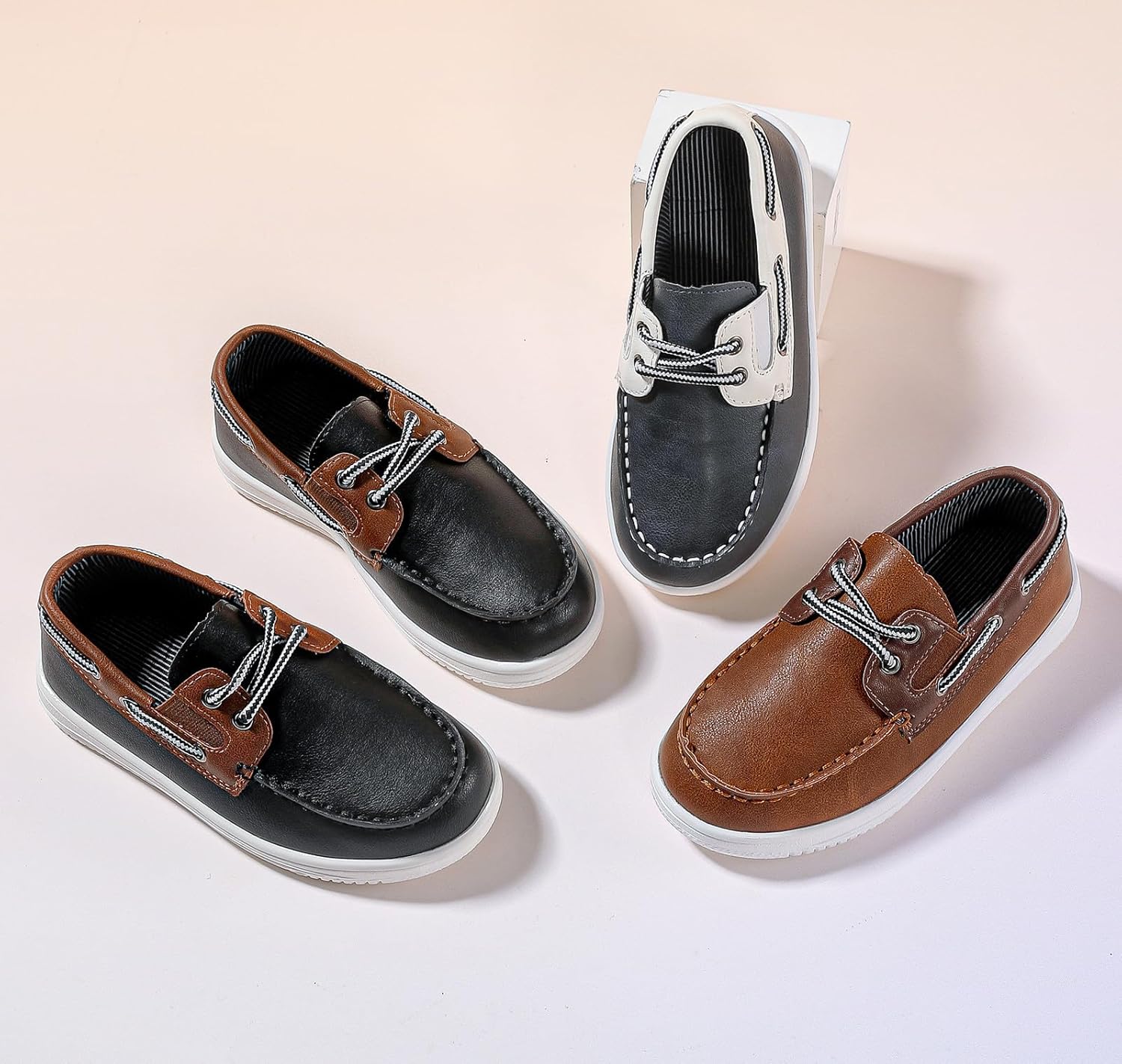 DADAWEN Boys Girls Dress Shoes Boat Shoe Slip on Loafers Casual School Shoes (Toddler/Little Kid/Big Kid) - Image 7