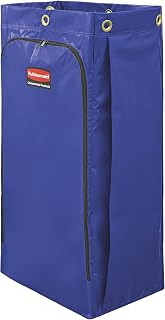 Rubbermaid Commercial Products High-Capacity Cleaning/Utility Cart Bag, 34-Gallon, Blue, Compatible with Rubbermaid Cleaning Carts