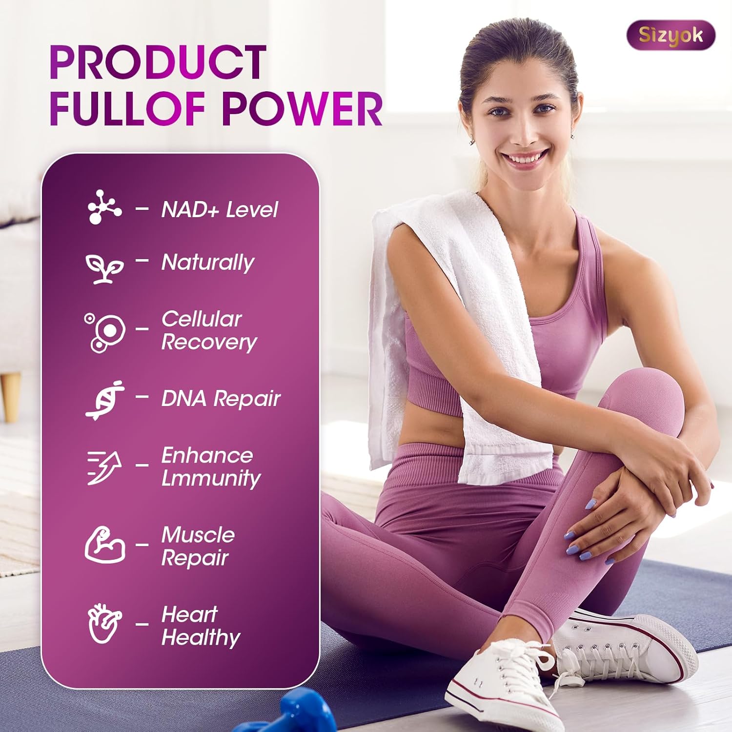 NAD Resveratrol Gummies, NAD Supplements for Women with Hydrolyzed Collagen, Grape Seed, and D-Biotin Support Antioxidant Action, Anti-Aging, Cell Regeneration & Energy, Sugar-Free, 60 Gummies - Image 7