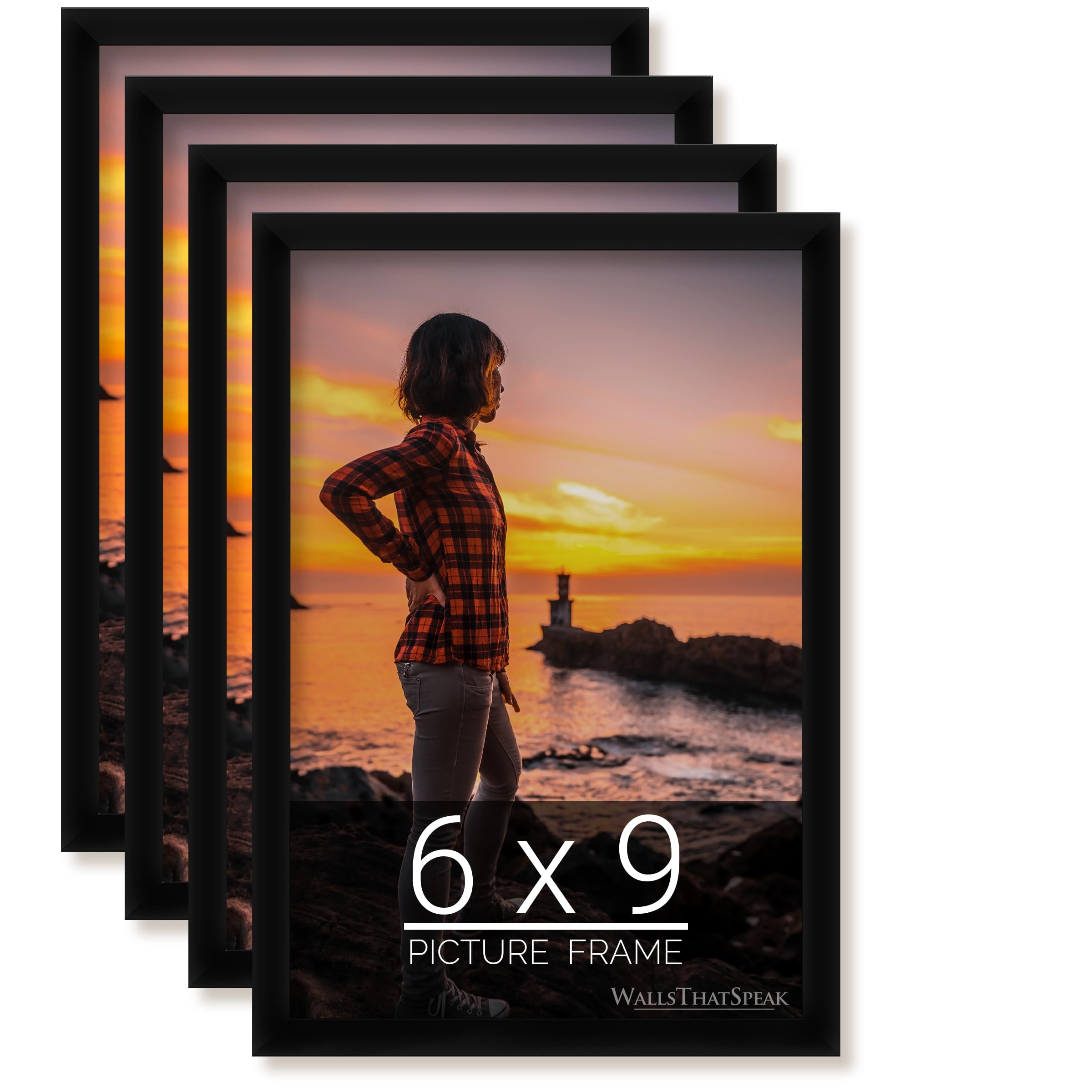 ◆アートフレーム◆115cm×69cm◆壁掛◆Z-2507IN42◆ Amazon.com - wallsthatspeak 6x9 Black Picture Frame for Puzzles